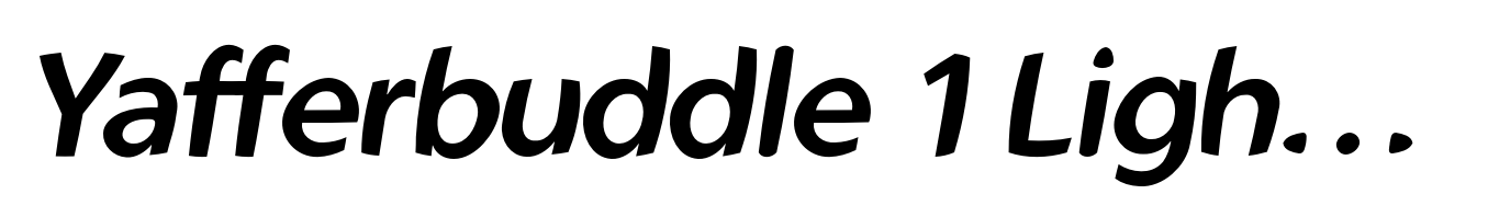 Yafferbuddle 1 Light Italic